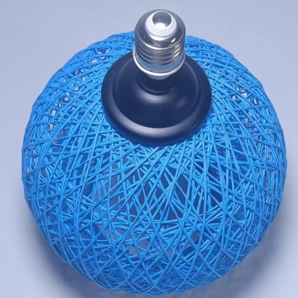 Hemp Ball Lamp Shade Spiral Upper and Lower Openings WL022 - Image 6